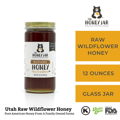 Utah Wildflower Honey - Raw and Unfiltered - 12 oz
