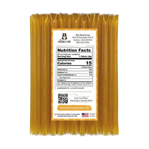 50 Pack - Clover Honey Sticks